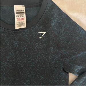 Gymshark Adapt Fleck Seamless Top in Black and Blue